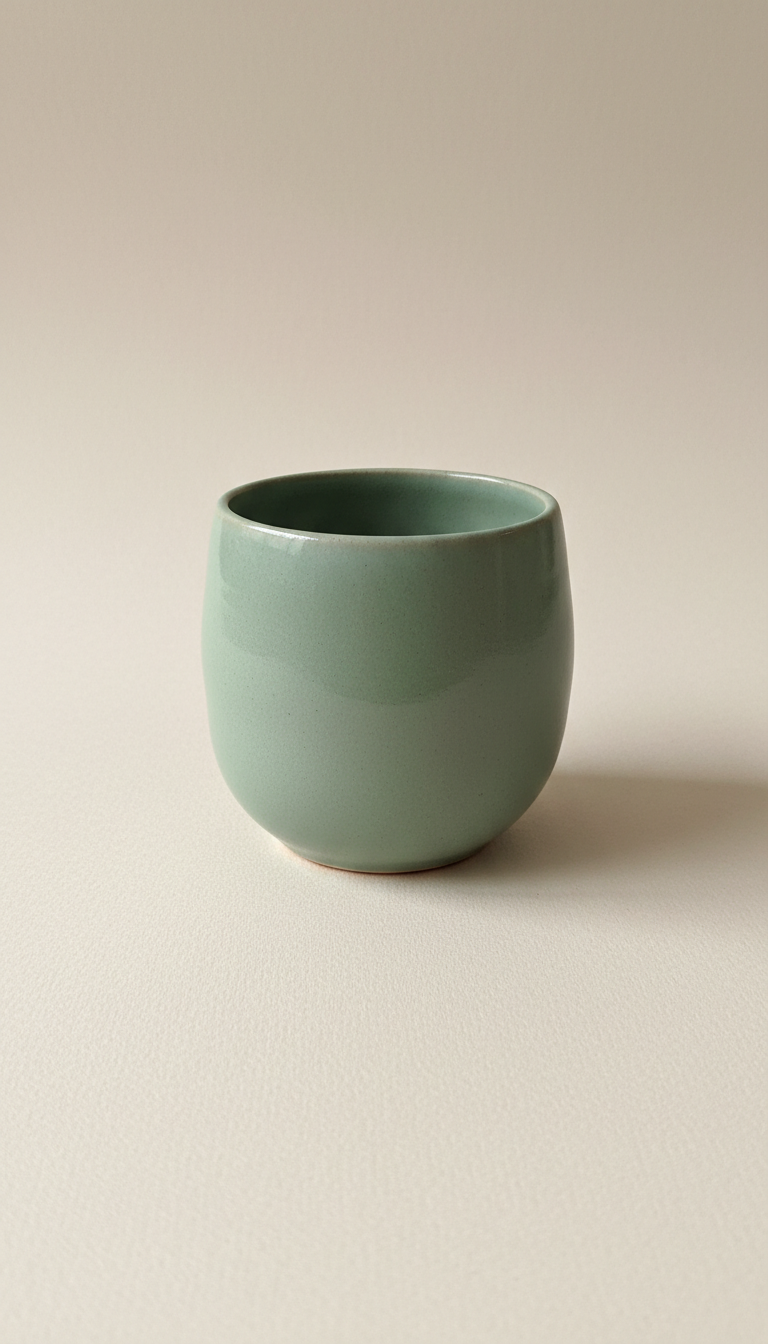 Handmade Sage Green Ceramic Tool Cup